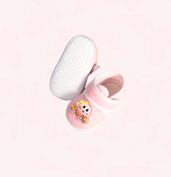Soft Sole Non-Slip Unisex Baby Booties (Baby Pink)