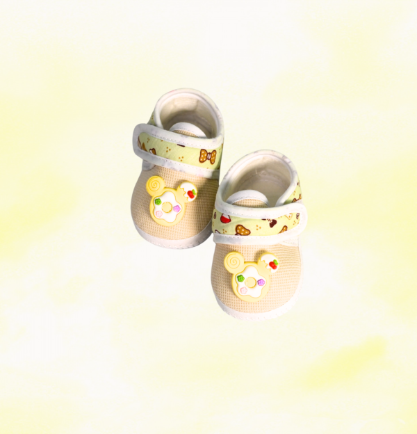 Soft Sole Non-Slip Unisex Baby Booties (Yellow)