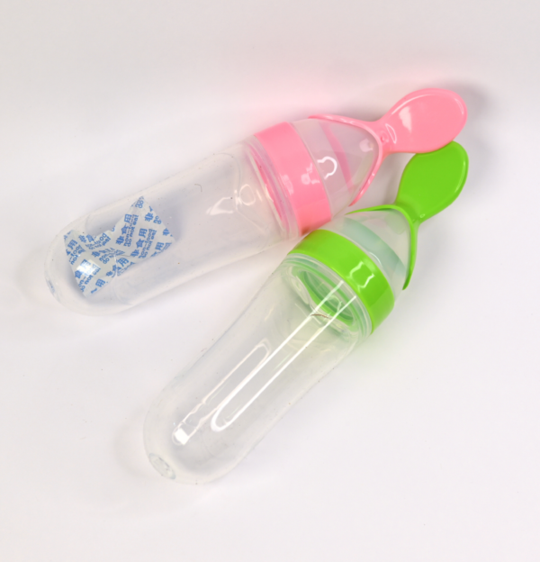 Silicone Baby Feeder – Soft Squeeze Food Dispenser with Spoon