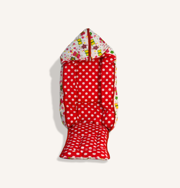 Floral Baby Sleeping Bag with Polka Dot Hood and Dual Zippers